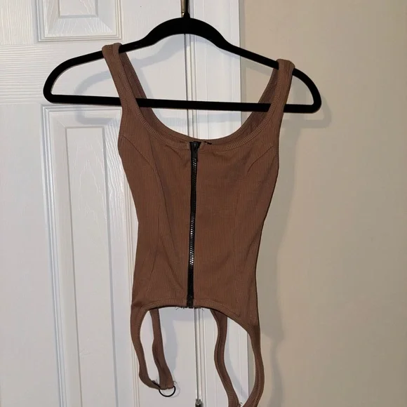 Naked Wardrobe snatch snd zipper corset - Picture 2 of 5